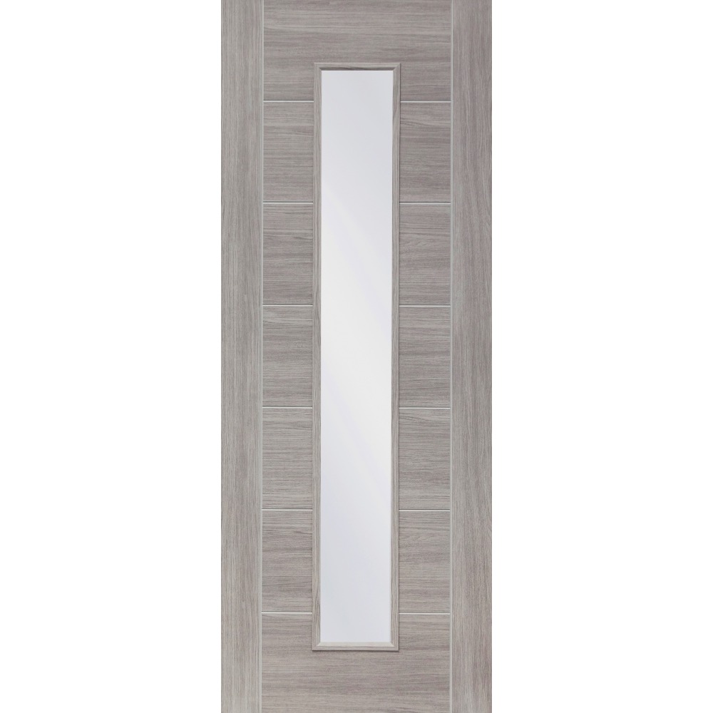 Internal Laminate White Grey Palermo Door with Clear Glass